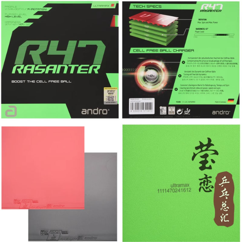 Andro Rasanter R45 47 50 C45 4 - đánh giá và giá Table Tennis Racket
