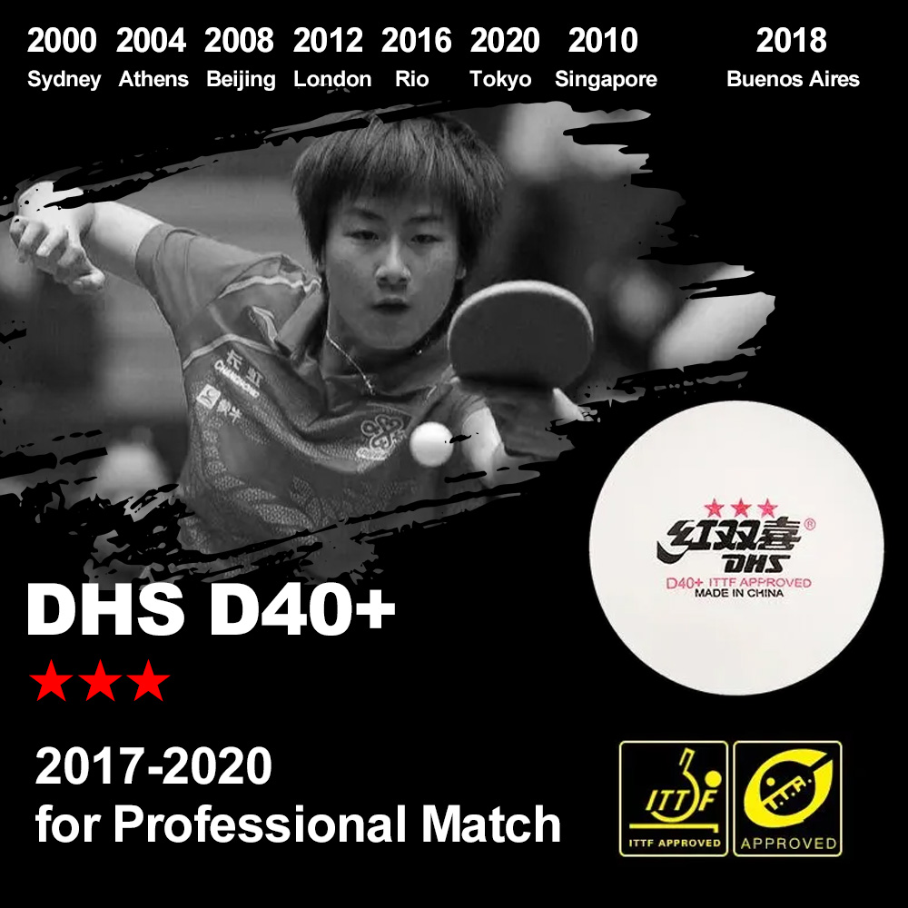 DHS D40+ DJ40+ Ping Pong Balls - đánh giá và giá Table Tennis Robot