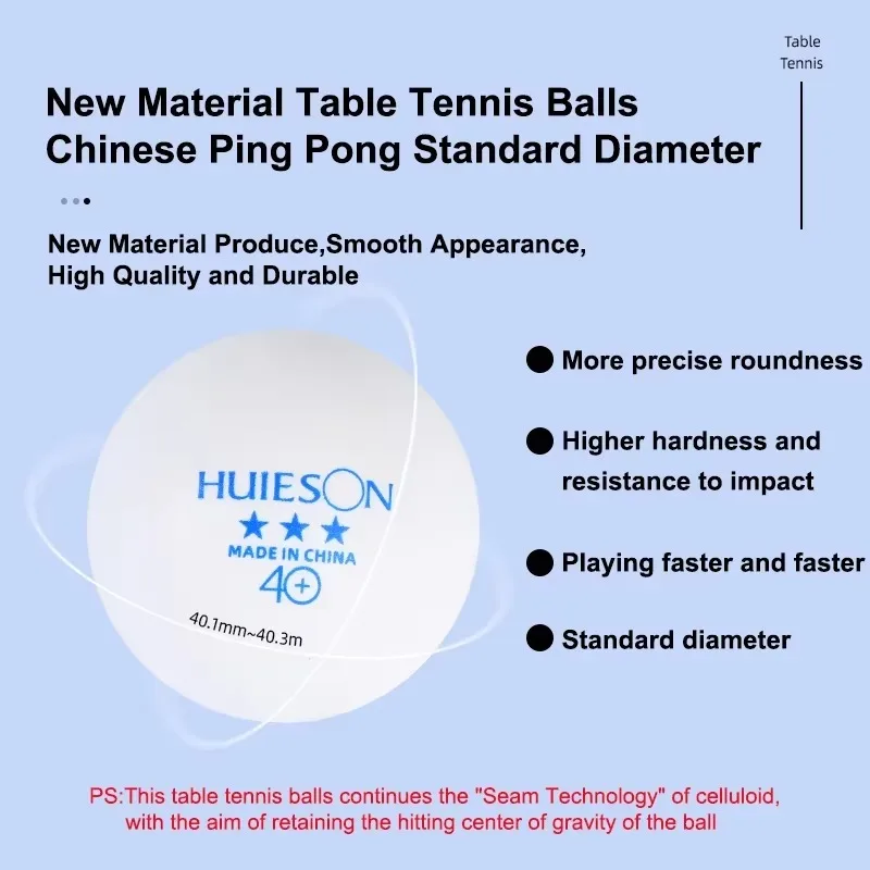 100PCS Huieson Blue Logo Table - đánh giá và giá Table Tennis Pc